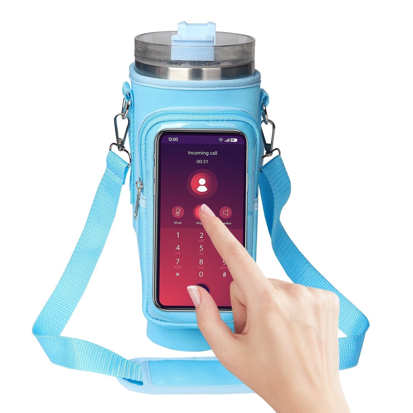 40oz Cup Cover Transparent Touch Screen Neoprene Kitchen Gadgets - Zambeel