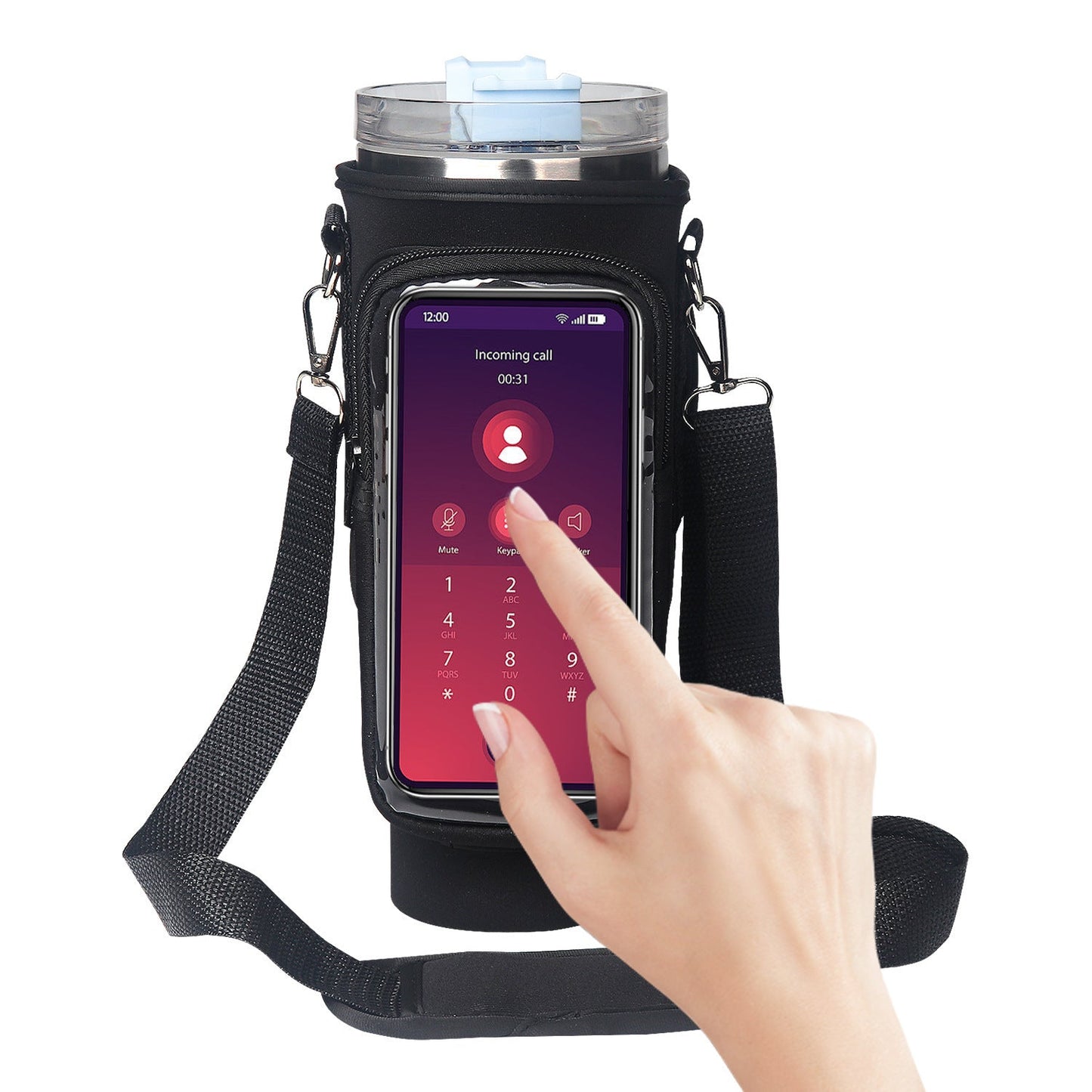 40oz Cup Cover Transparent Touch Screen Neoprene Kitchen Gadgets - Zambeel