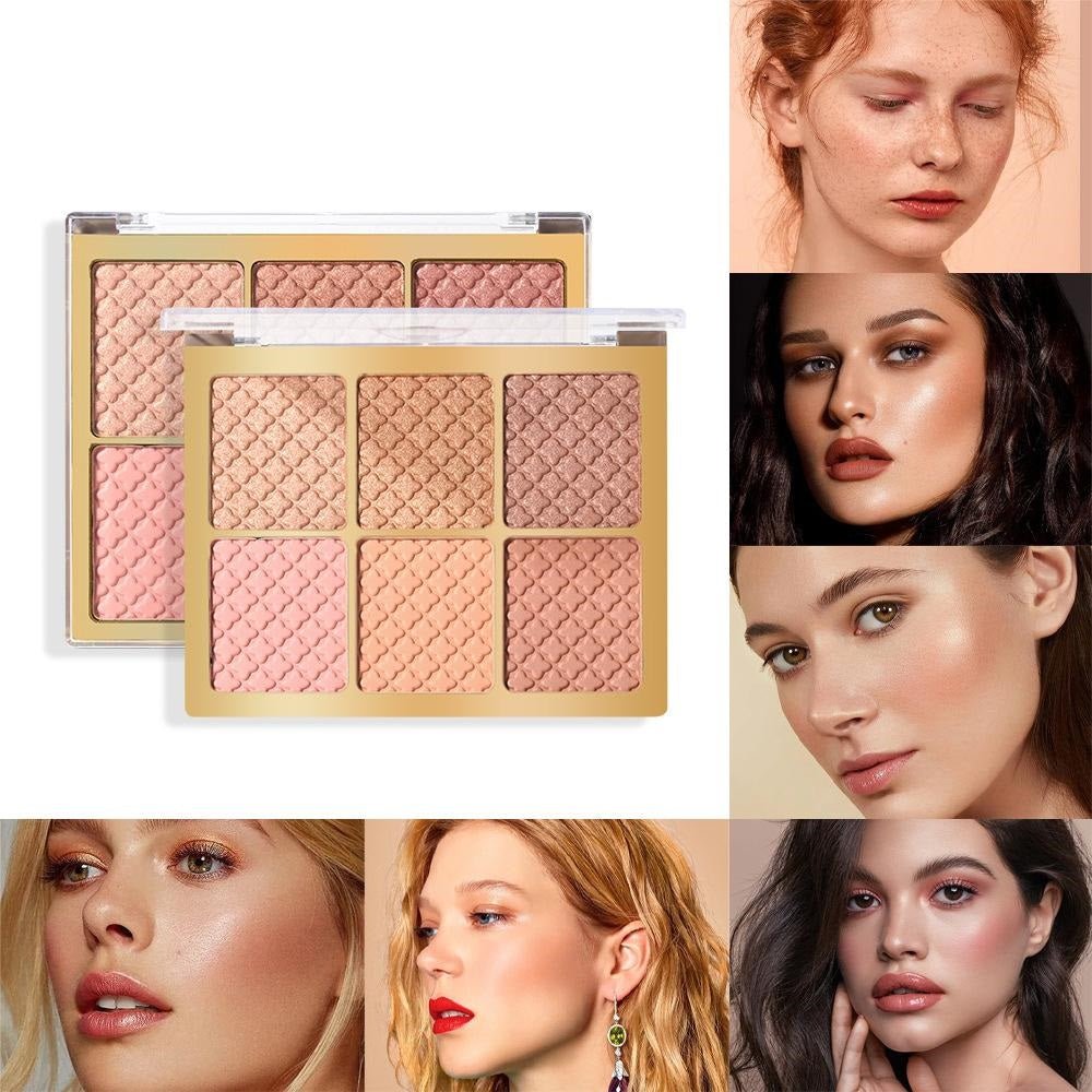 6 Color Square Face Palette (Pack of 3) - Zambeel
