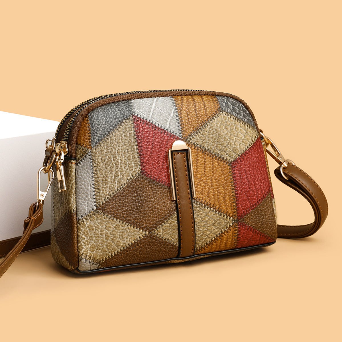 All - matching National Style Fashion Double - Zipper Cross - body Bags - Zambeel
