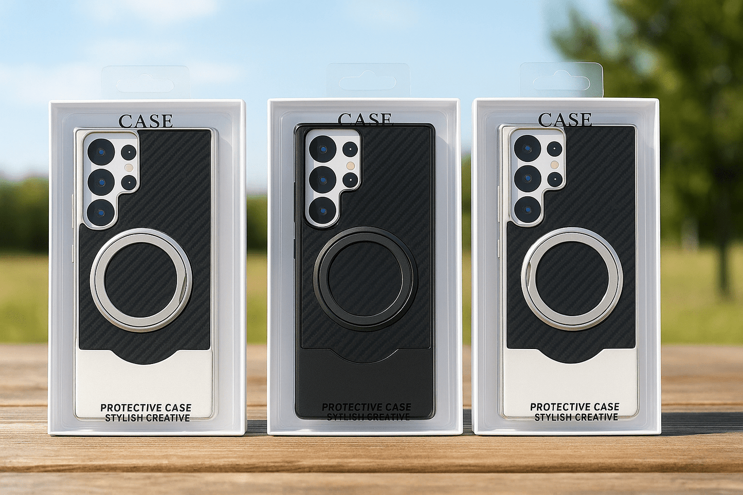 Carbon Fiber Magnetic Ring Case