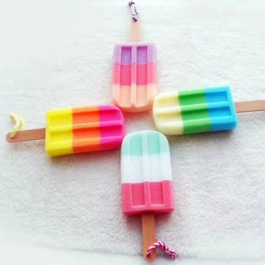 Color Random 1Pc Soft Shower Sponge Cute New Design Ice Cream Shaped Stick Bathroom Bathing Washing Sponges P5 China