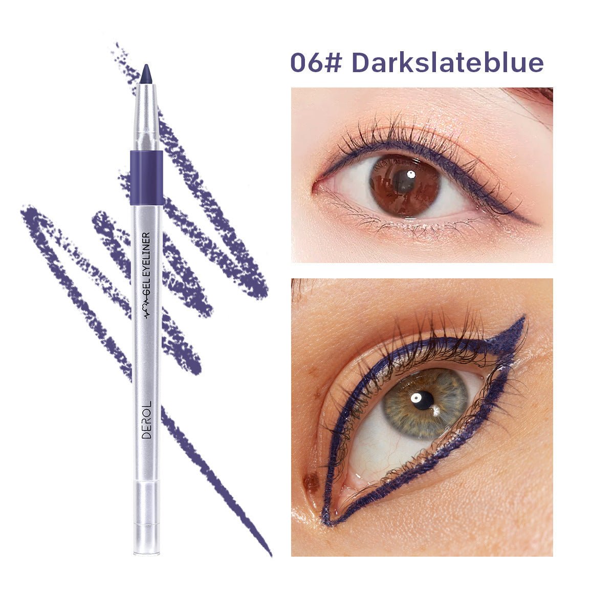DEROL Waterproof Color Eyeliner Makeup Eyeliner - Zambeel
