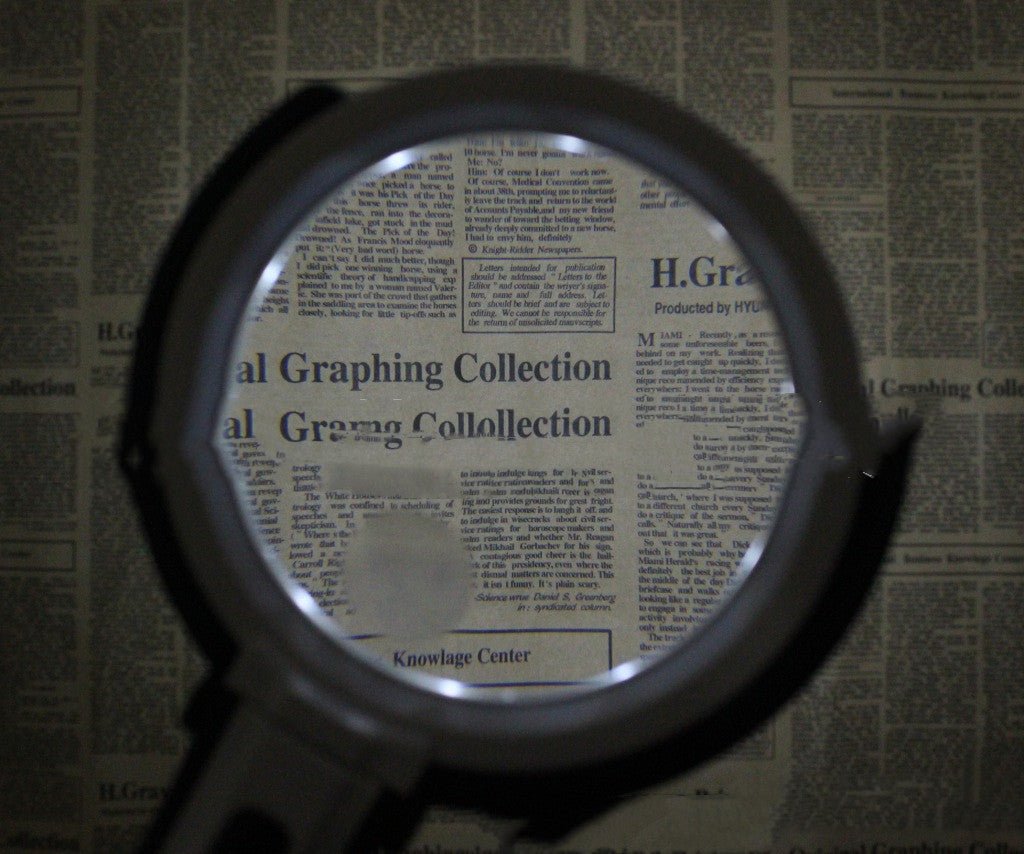 Desktop Folding Handheld Magnifying Glass Folding With Ten Lights External Power Supply Led Magnifying Glass