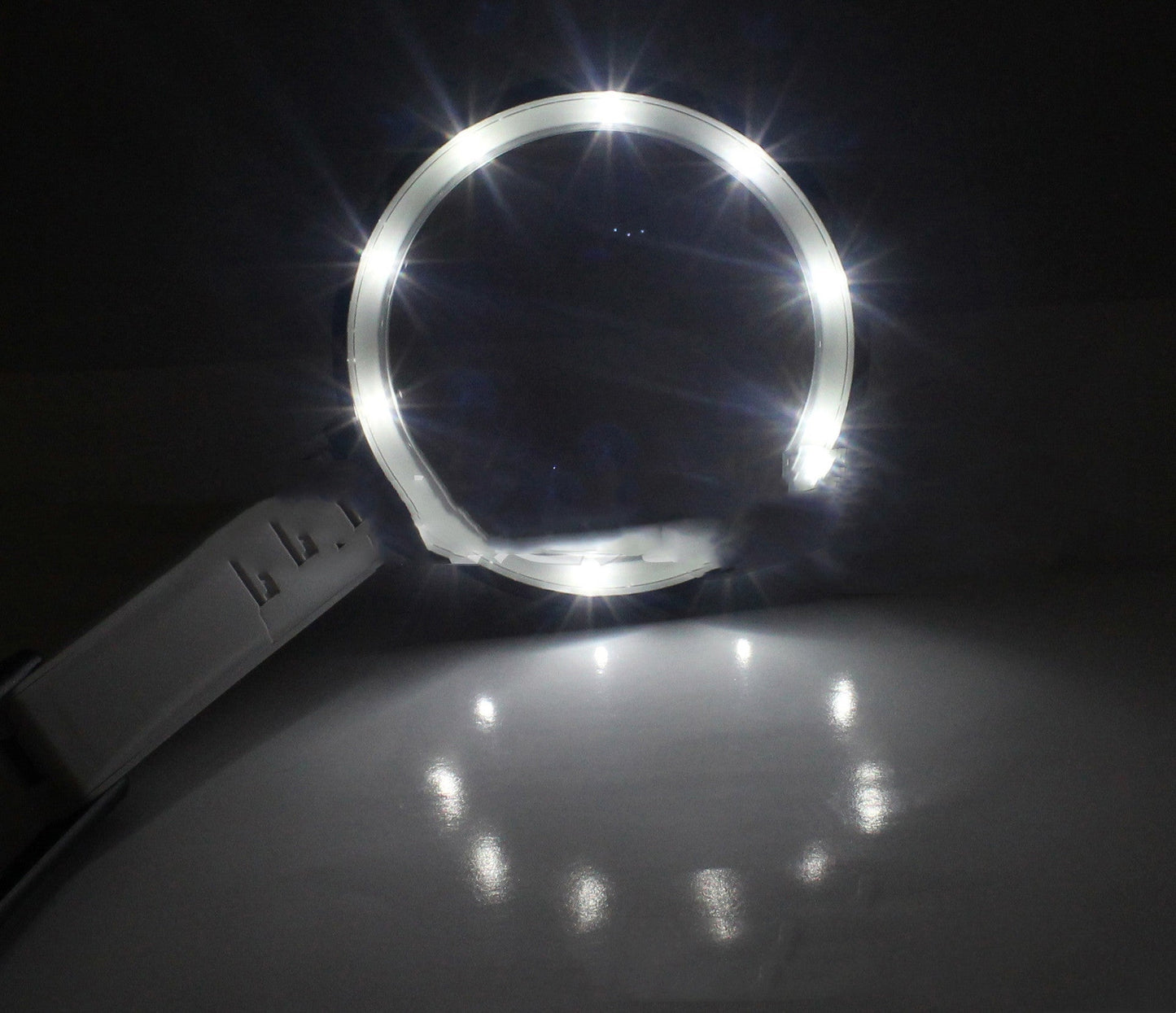 Desktop Folding Handheld Magnifying Glass Folding With Ten Lights External Power Supply Led Magnifying Glass