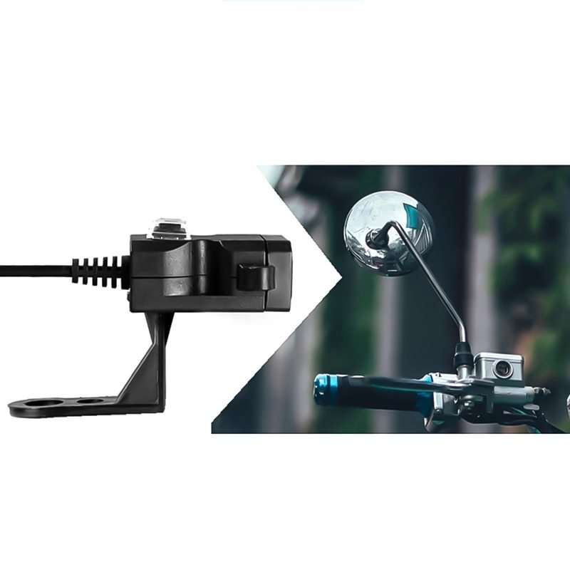 Dual USB Port 12V Waterproof Motorcycle Handlebar Charger 5V 1A / 2.1A Power Adapter Plug for Mobile Phone