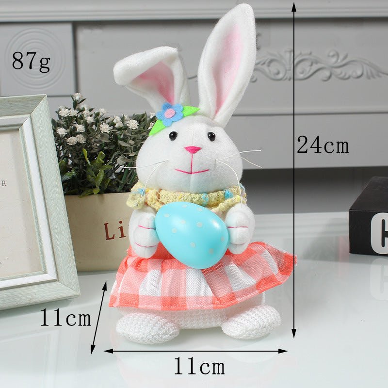 Easter Cartoon Cute Newspaper Egg Radish Luminous Rabbit Tabletop Decoration - Zambeel