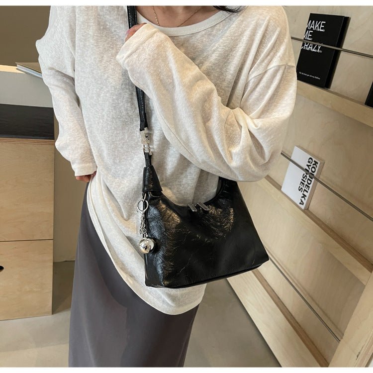High-grade Light Luxury Glossy Dumpling Bag Casual
