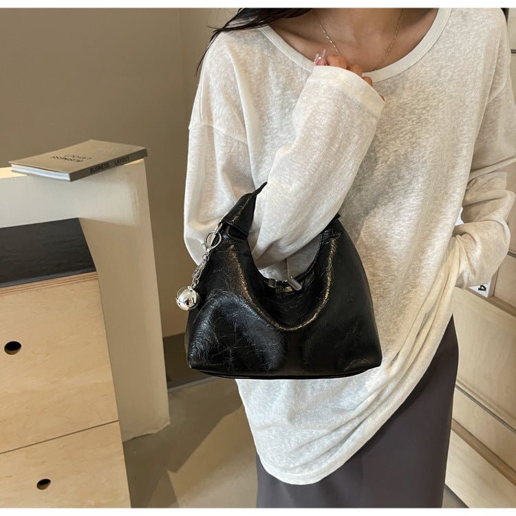 High-grade Light Luxury Glossy Dumpling Bag Casual