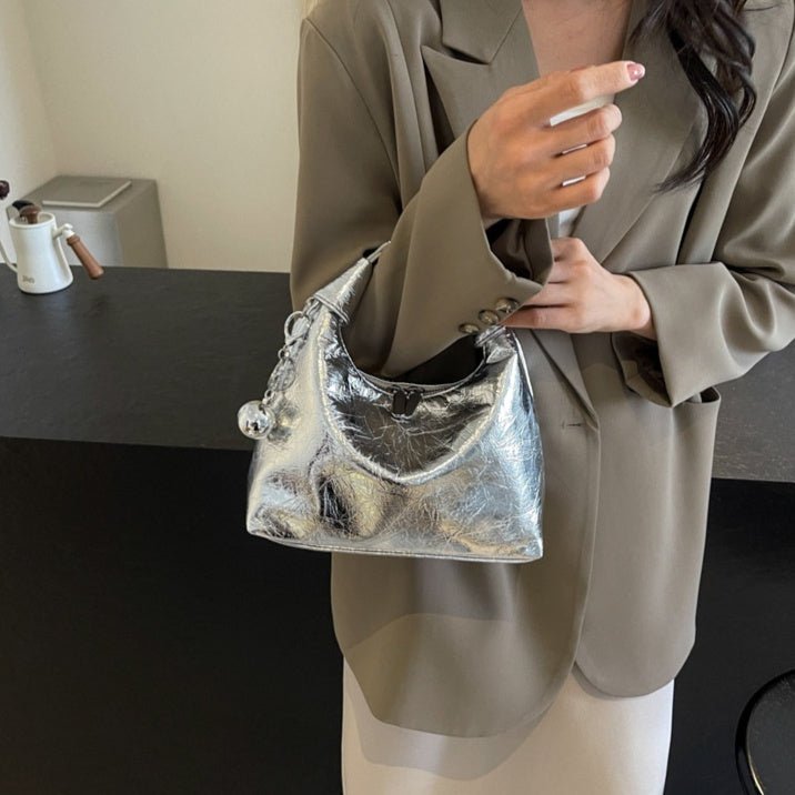 High-grade Light Luxury Glossy Dumpling Bag Casual