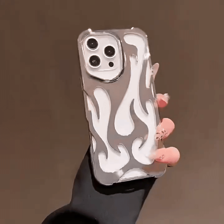 Blazing Flame Metal iPhone Case