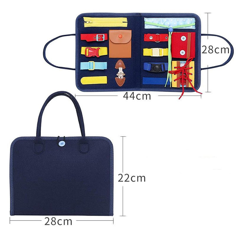 New Busy Book Children's Busy Board Dressing And Buttoning Learning Baby Early Education Preschool Sensory Learning Toy - Zambeel