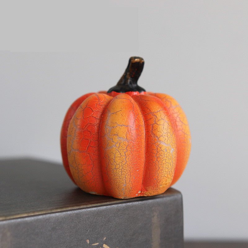 New Halloween Pumpkin Lantern Simulation Pumpkin LED Candle Lamp Resin Luminous Pumpkin - Zambeel