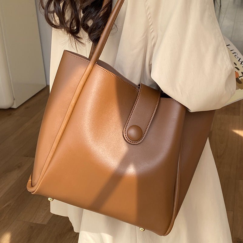 Retro One - shoulder High - grade Fashion Work Commuter Tote - Zambeel