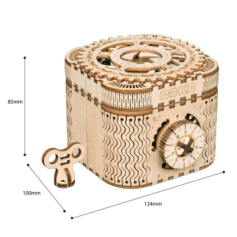 Robotime Rokr 123Pcs Treasure Box Creative 3D Wooden Puzzle Game Assembly Toys Chris Gift For Children Adults Teens Dropshipping - Zambeel