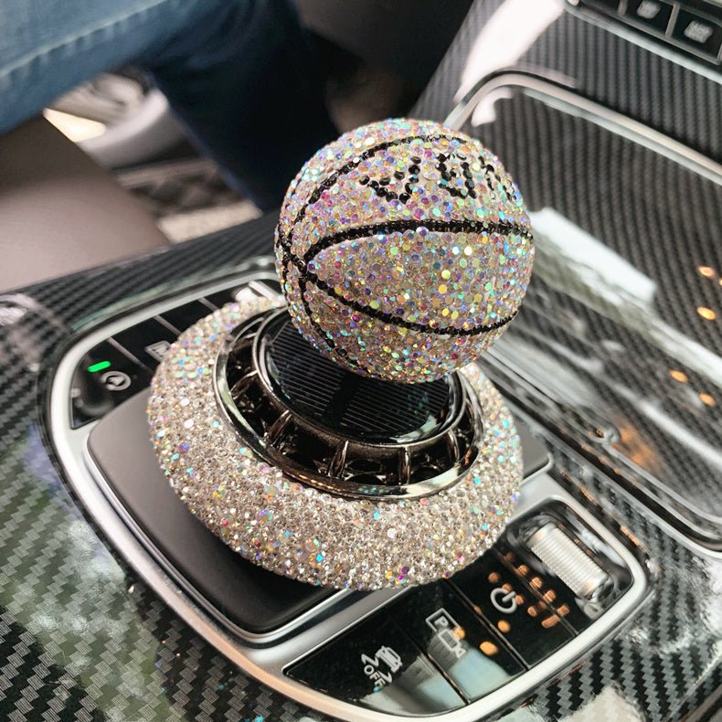 Solar Car Perfume Decoration Rotating Ball Ornament - Zambeel