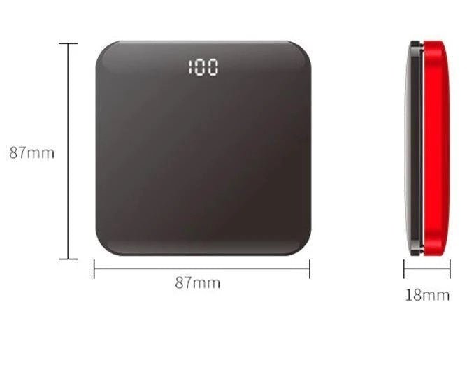 Ultra-Thin Mirror Mini Charging Treasure