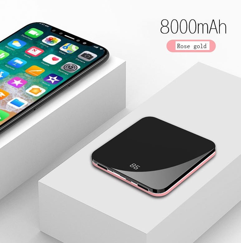 Ultra-Thin Mirror Mini Charging Treasure