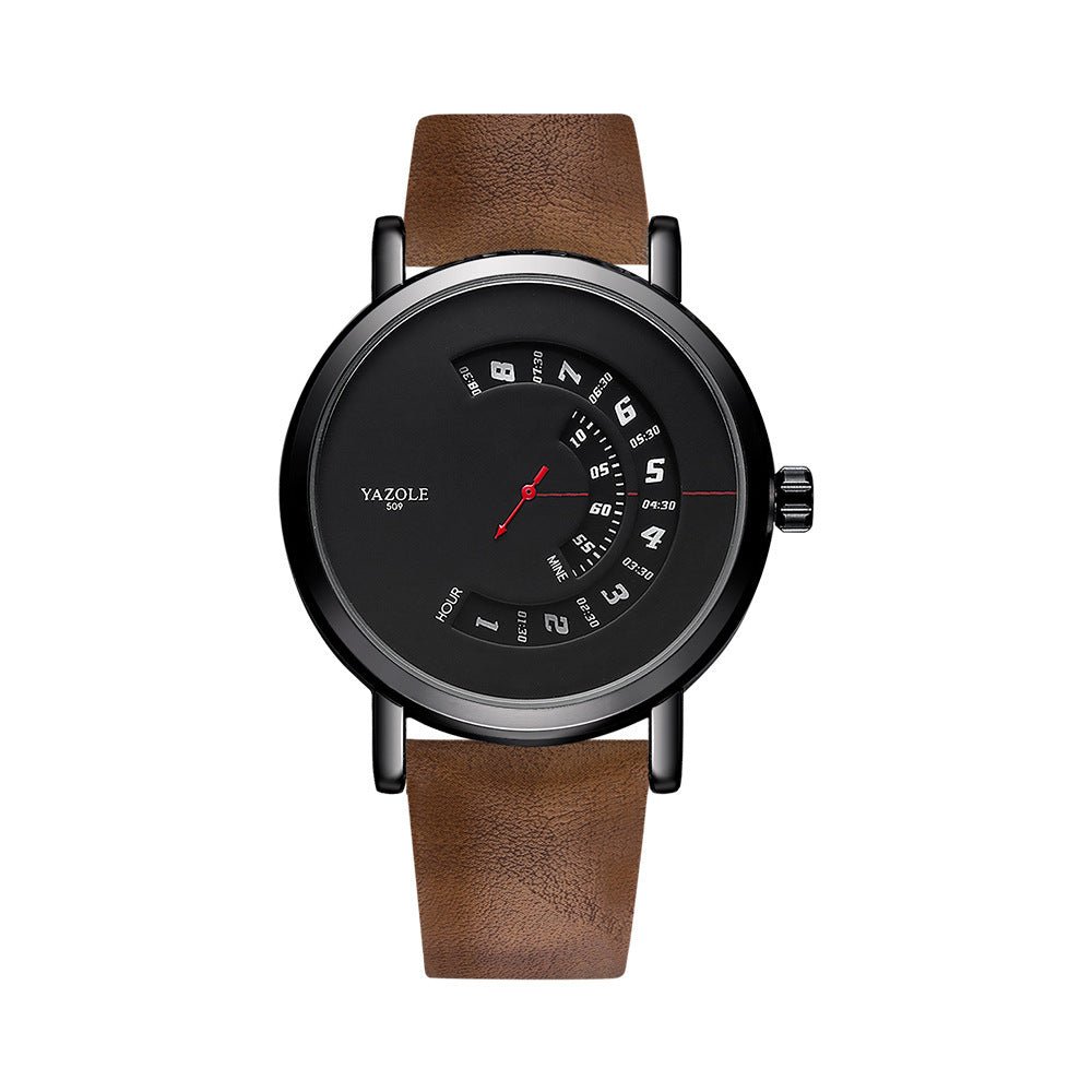 Watch Men's Turntable Waterproof Men's Watch Quartz Watch Men's Watch - Zambeel