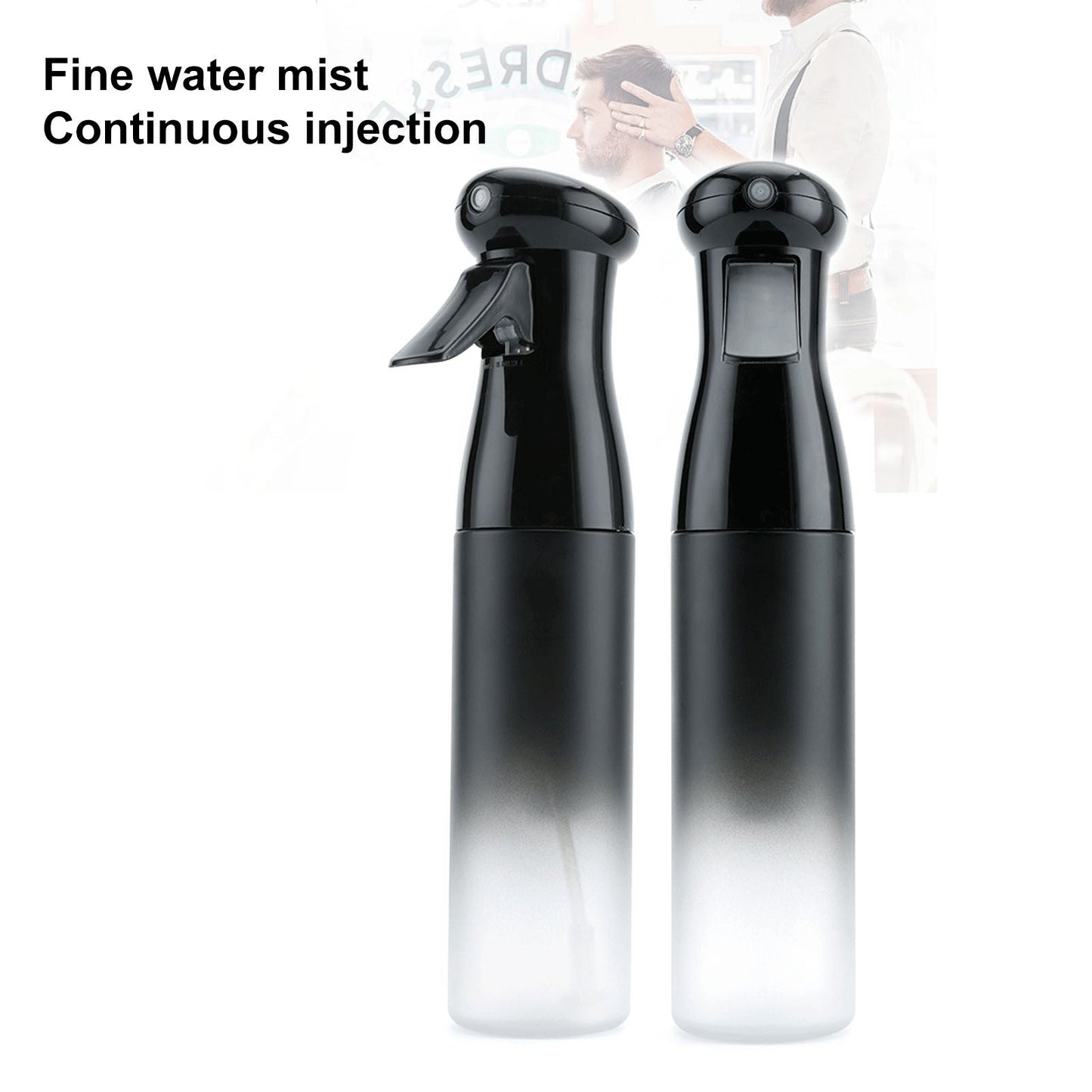 300ml Empty Spray Bottle Mist Continuous Spray Water Bottle for Hair Styling Plants Cleaning