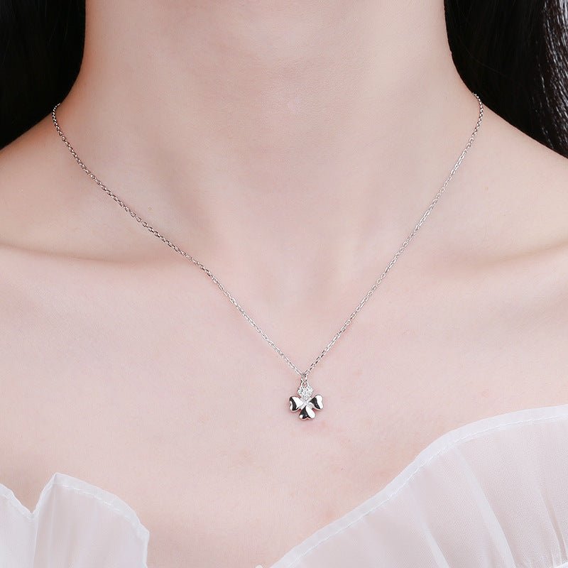 925 Sterling Silver Simple Temperament Clavicle Necklace