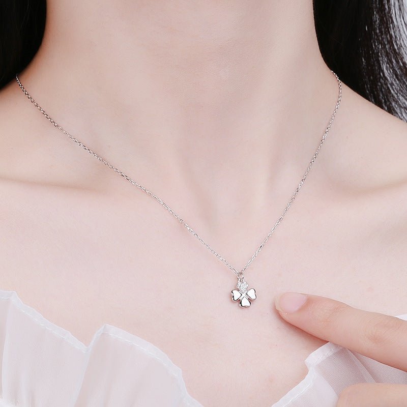 925 Sterling Silver Simple Temperament Clavicle Necklace