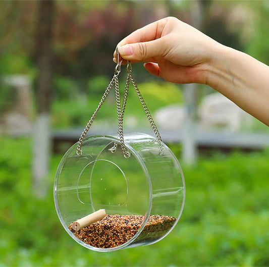Acrylic Bird Food Box - Zambeel
