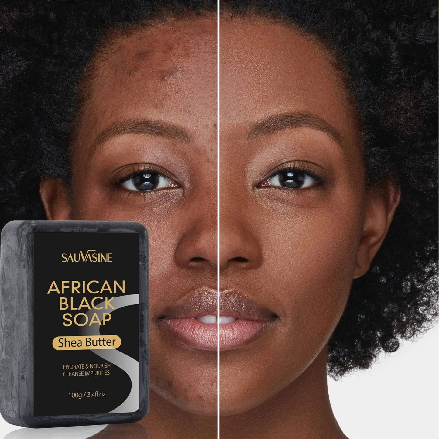 African Black Soap Deep Cleansing Body Anti-Mite Moisturizing