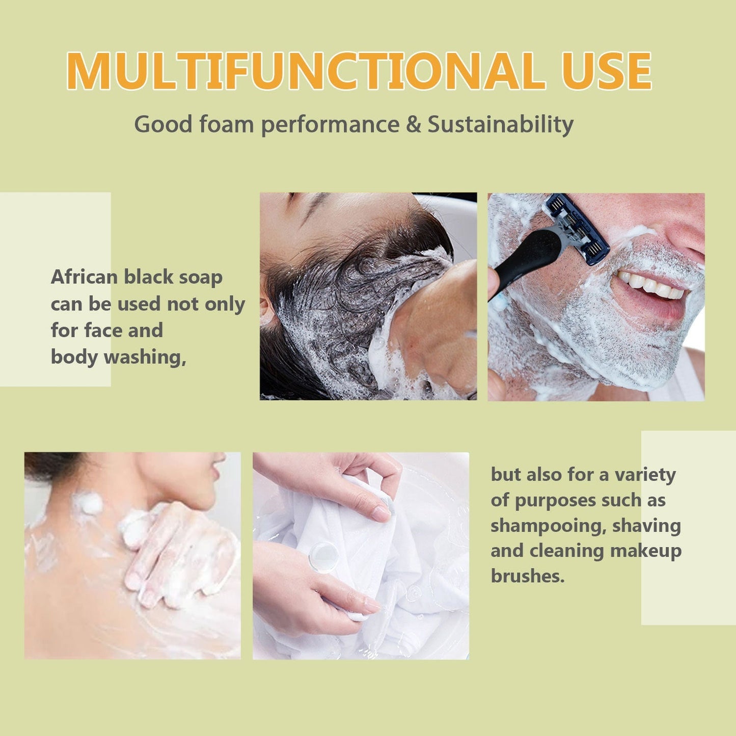 African Black Soap Deep Cleansing Body Anti-Mite Moisturizing