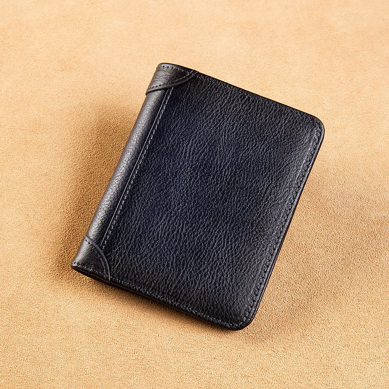 All - in - one Short Money Leather Ultra - thin Men's Wallet - Zambeel