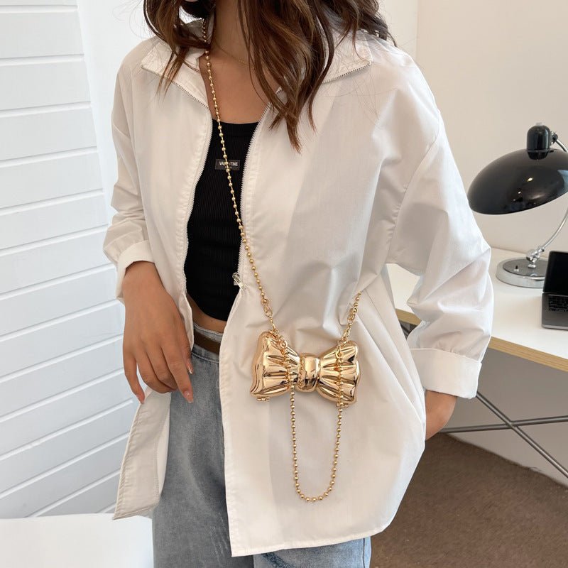 Butterfly Metal Lipstick Pack Women's Fashion Advanced Mini Chain Crossbody