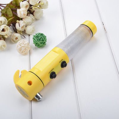 Car Auto LED Torch Flashlight Emergency Safety Hammer Belt Cutter Escape Tools - Zambeel