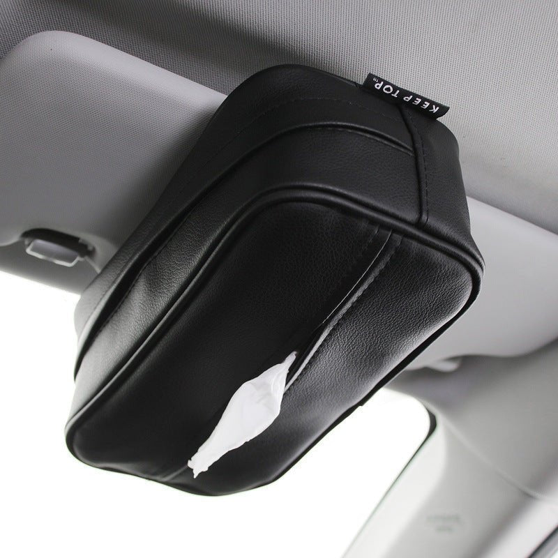 Car PU Hanging Leather Box Car Pumping Paper Bag