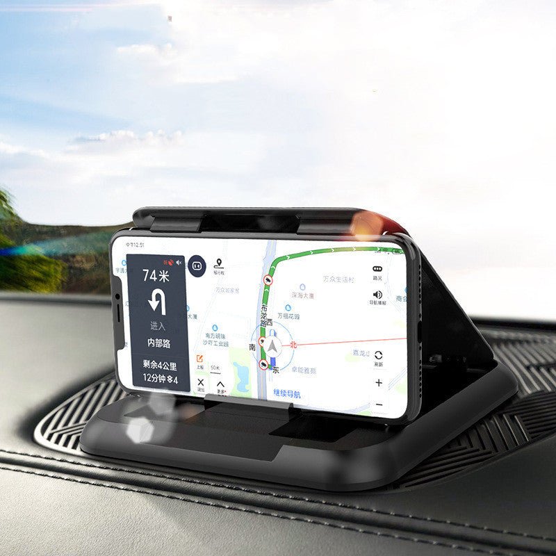 Carbon Fiber Texture Silicone Car Dashboard Center Console Navigation Phone Holder