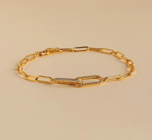 Copper Inlaid Zircon Infinite Symbol Bracelet For Women - Zambeel