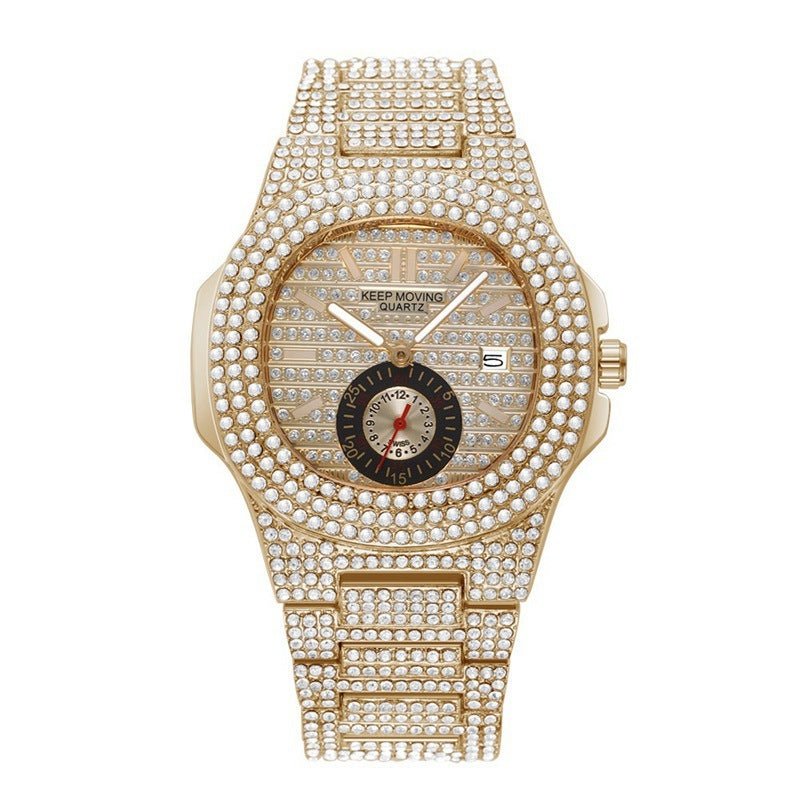 Couple Watch Fashion And Fully - jewelled Calendar Quartz - Zambeel