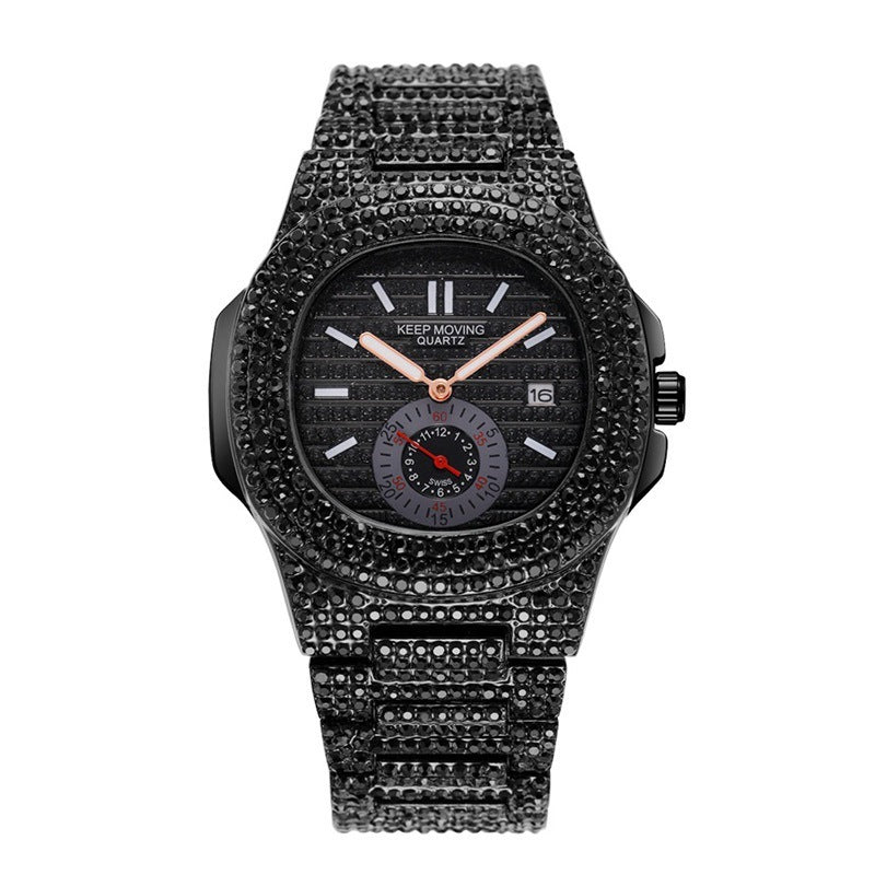 Couple Watch Fashion And Fully - jewelled Calendar Quartz - Zambeel