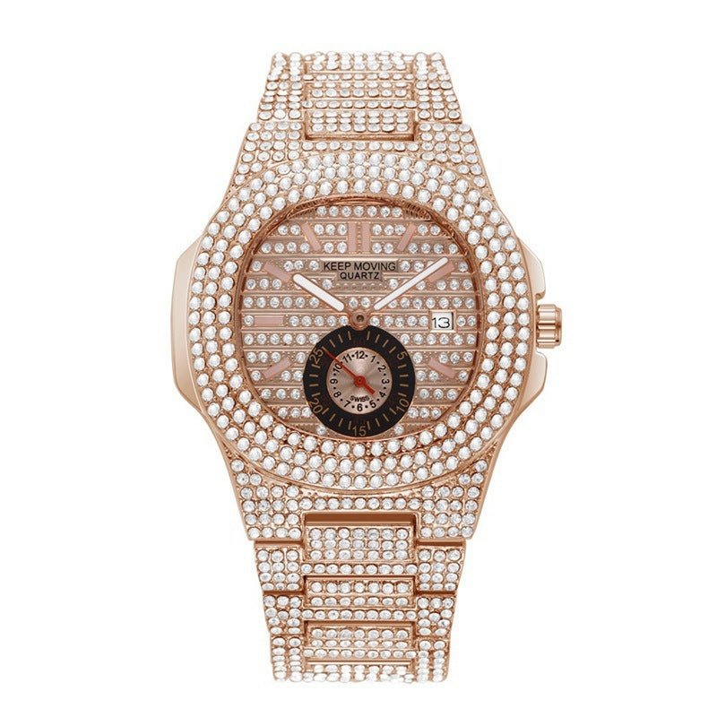 Couple Watch Fashion And Fully - jewelled Calendar Quartz - Zambeel