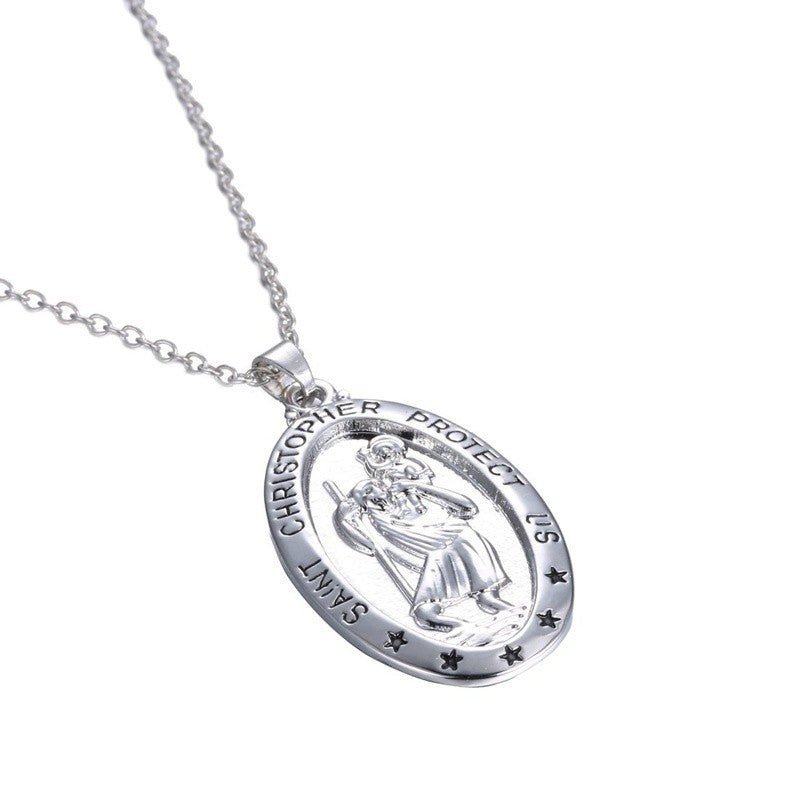 Creative Character Carving Simple Necklace English Carved Pendant - Zambeel