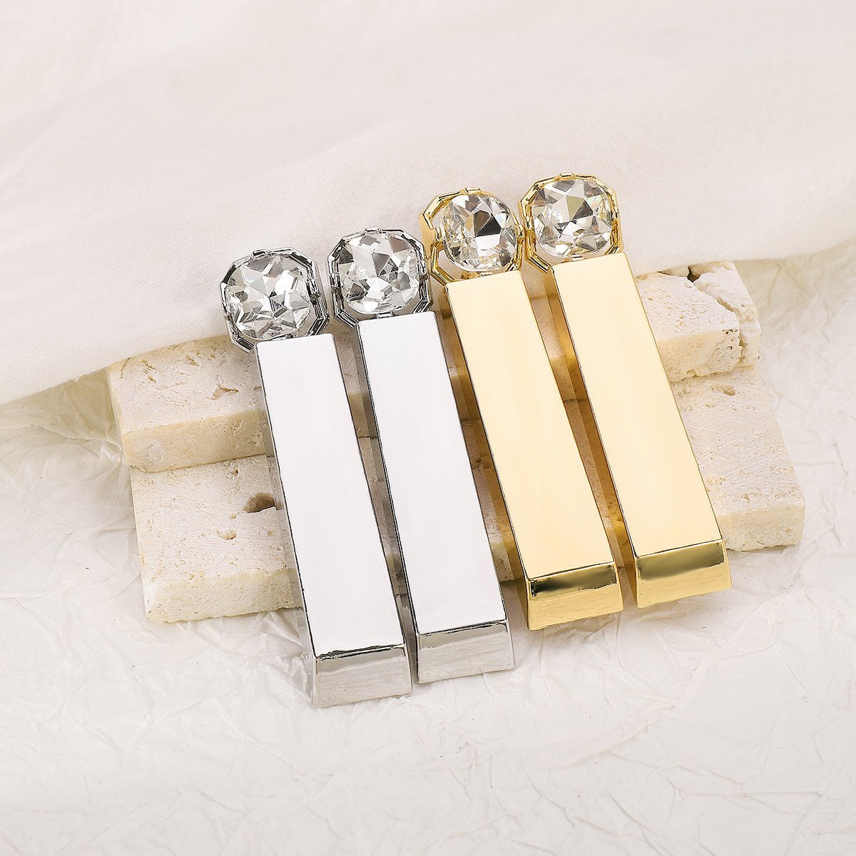 Diamond Rectangular Earrings