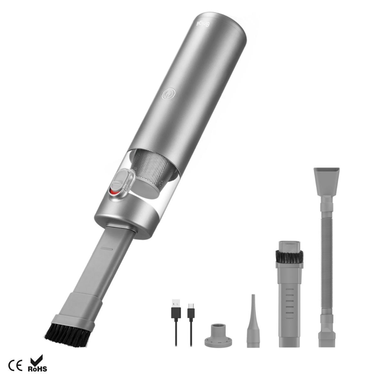 Handheld Vacuum & Air Duster & 3 In 1,Brigii Crevice Vacuum,Cordless Mini Vacuum,3 Kinds Of Crevice Nozzles,Lightweight 1lbs,USB Rechargeable - M1 - Zambeel