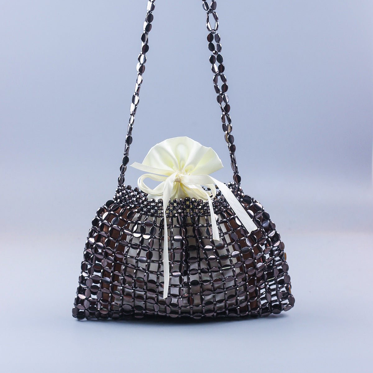 Handmade Flat Beads Woven Large Dumpling Fashion Trendy One - shoulder Handbag - Zambeel