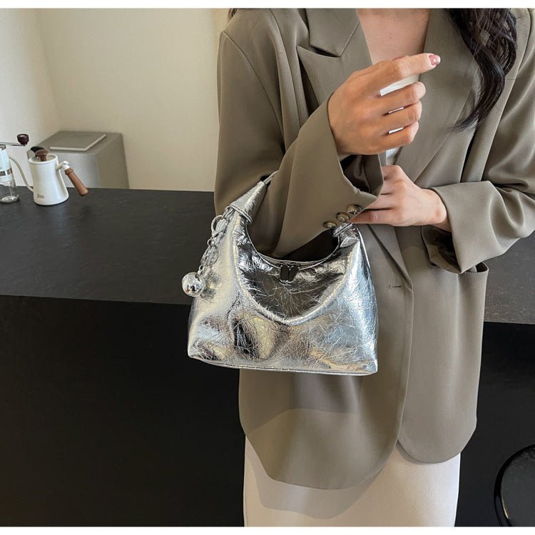 High-grade Light Luxury Glossy Dumpling Bag Casual