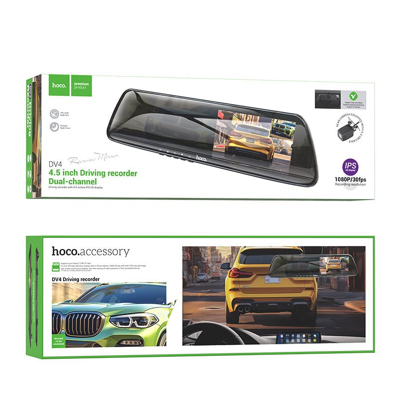 Hoco - Rearview Mirror Driving Recorder (DV4) ©