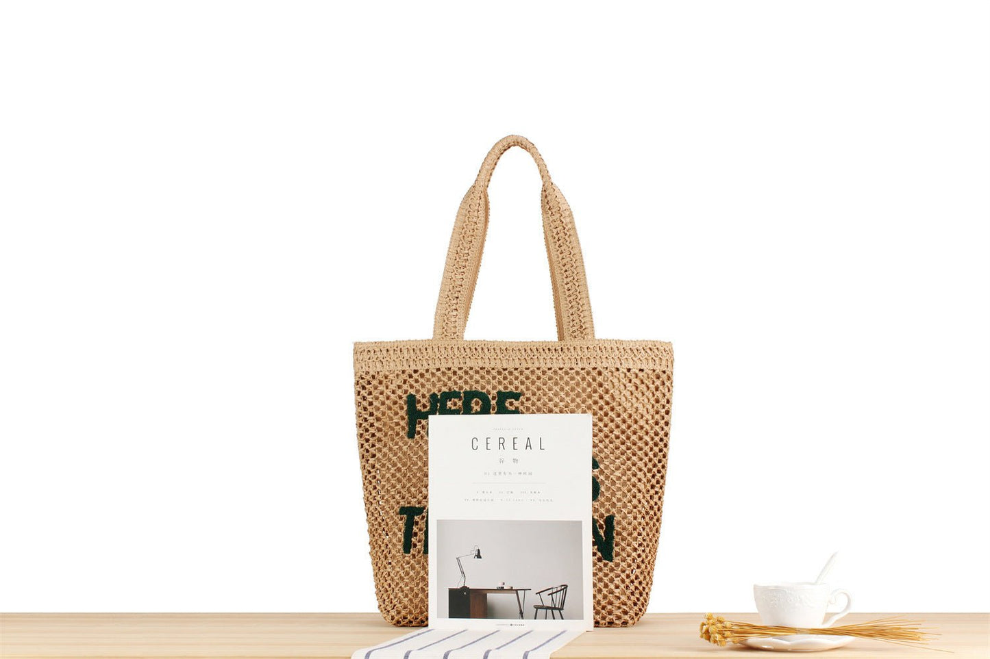 Large Capacity Business Commute Shoulder Minority All-match Straw Bag