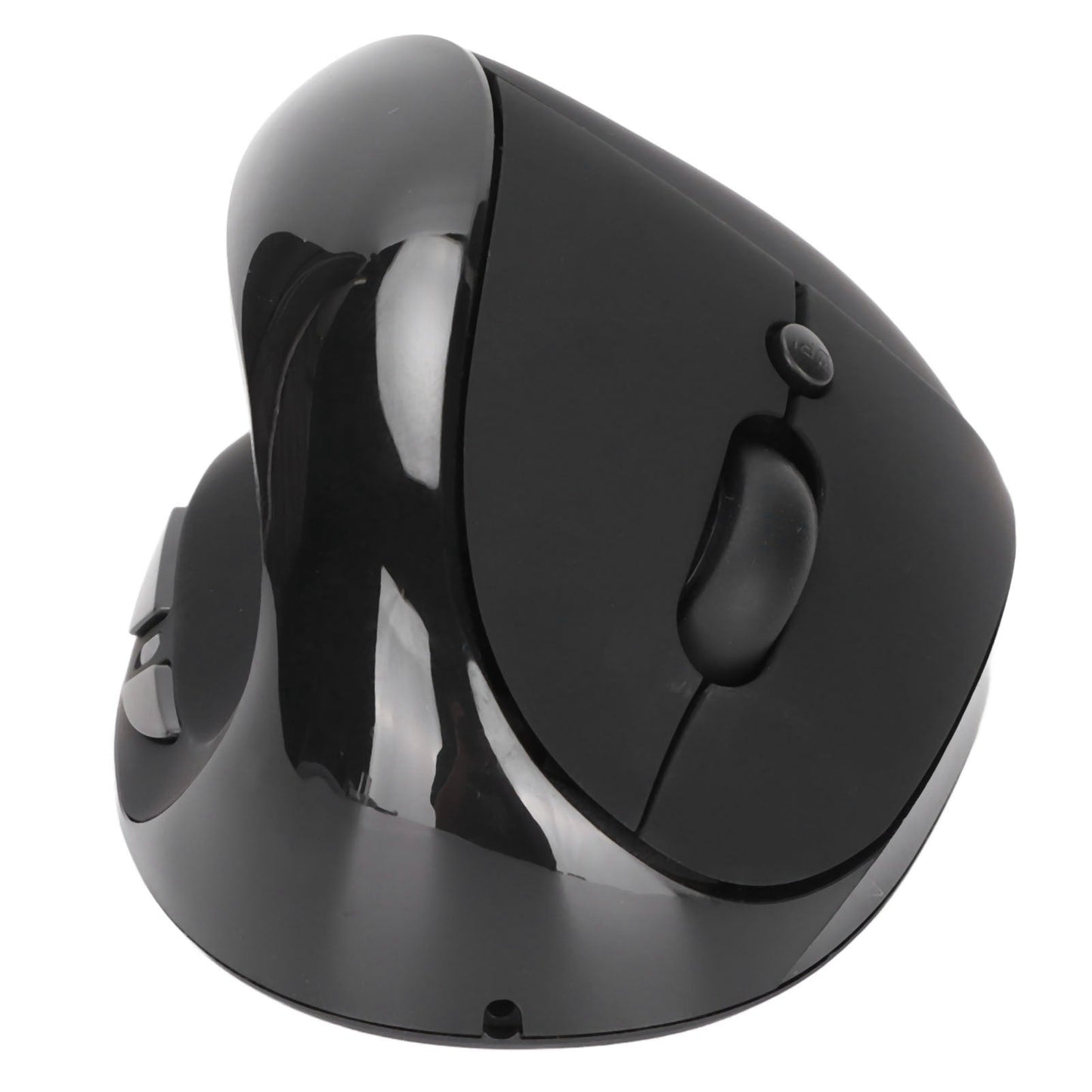 Left Hand Vertical Mouse 2.4G Wireless Vertical Ergonomic Mouse Rechargeable Mouse with USB Adapter Adjustable DPI for PC Black
