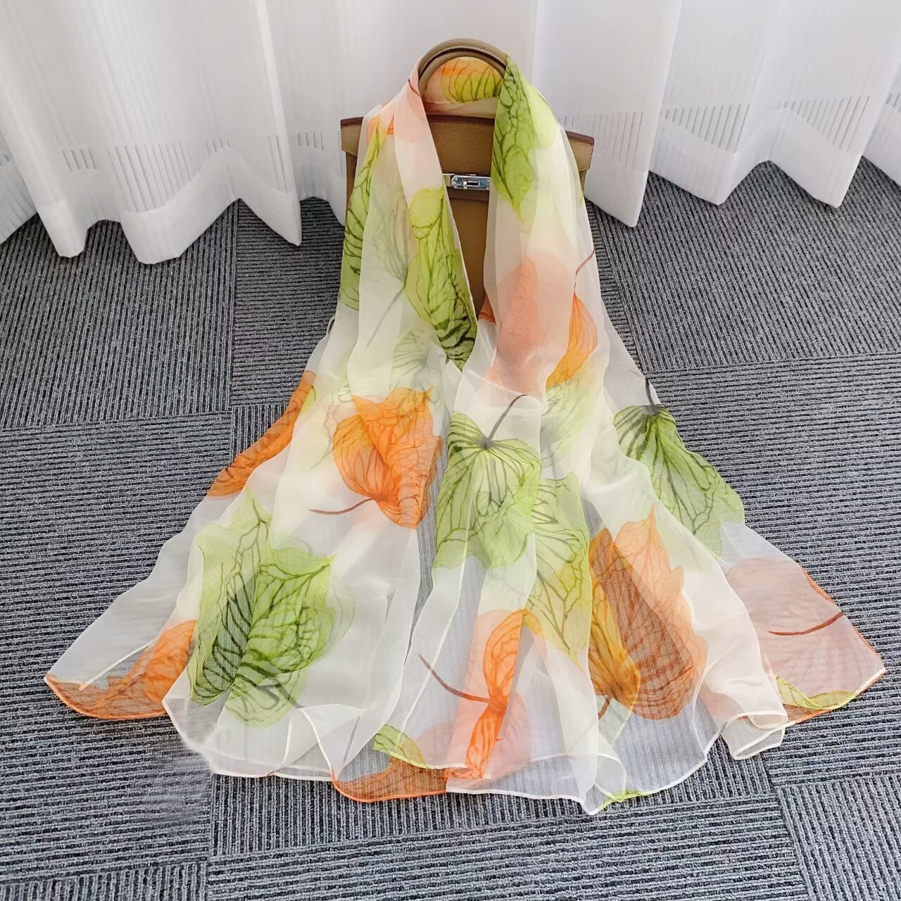 Light Luxury Artificial Silk Talma Yousoft Scarf Women's Large Size Pattern Commuter - Zambeel