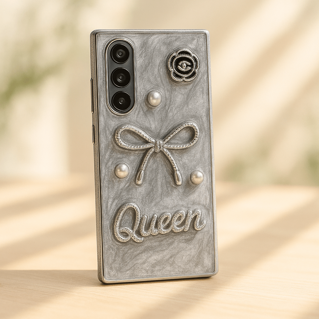 Luxury 3D Bow & Pearl Case - Zambeel