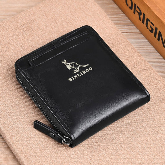 Men's Anti - theft Brush Portable Multifunctional Small Wallet - Zambeel