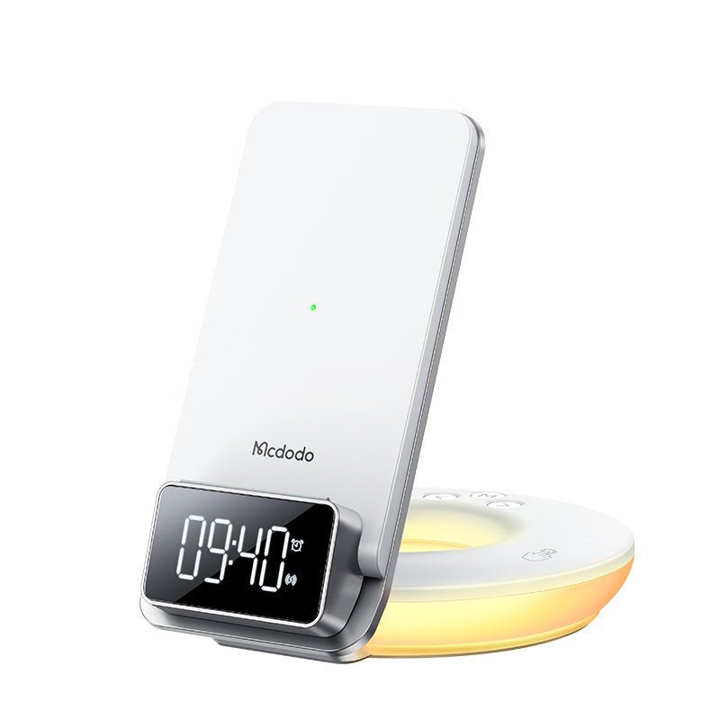 Multifunctional 15W Wireless Charger Foldable Desktop Stand With Night Light - Zambeel